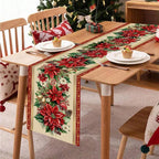 Runner da tavola natalizio Festivia | 180×35cm| Elegante e festoso | Decorazione della tavola per Natale e Capodanno 2025/2026