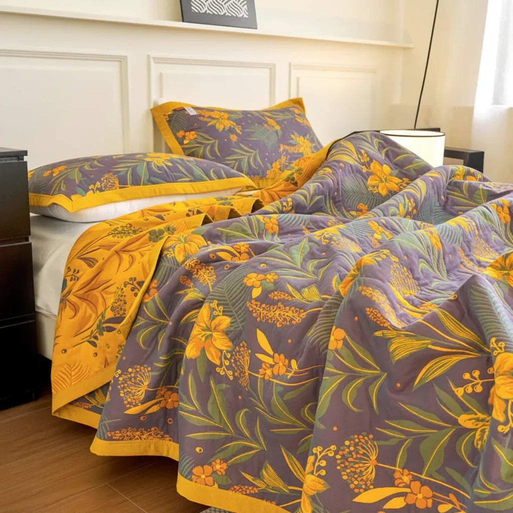 Coperta floreale decorativa per divani, letti e spazi lounge