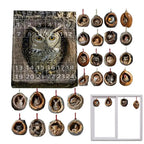 Calendario dell'Avvento con gatto, conto alla rovescia, ornamenti per albero da appendere