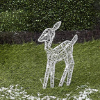 Set di decorazioni per esterni con renne con luci di Natale