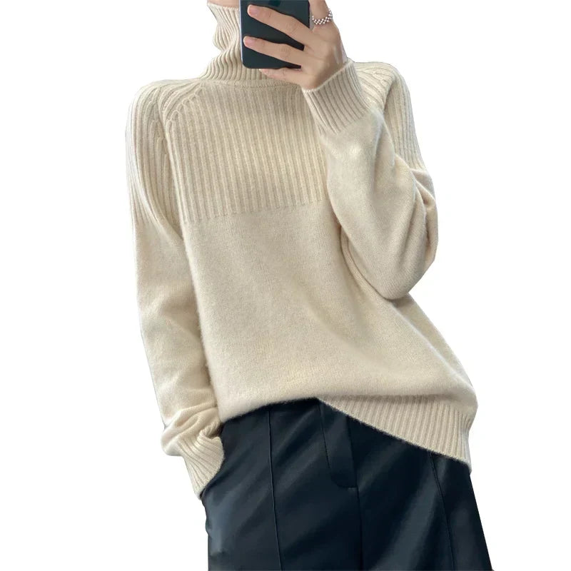 Elouise: Maglia Dolcevita in Lana da Donna
