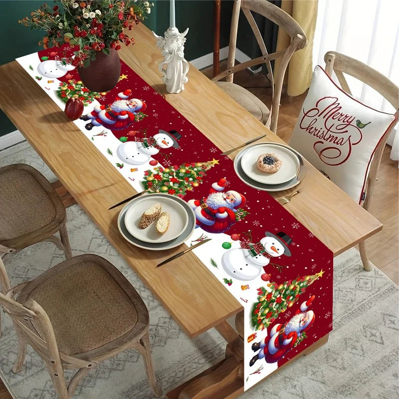 Runner da tavola natalizio Festivia | 180×35cm| Elegante e festoso | Decorazione della tavola per Natale e Capodanno 2025/2026