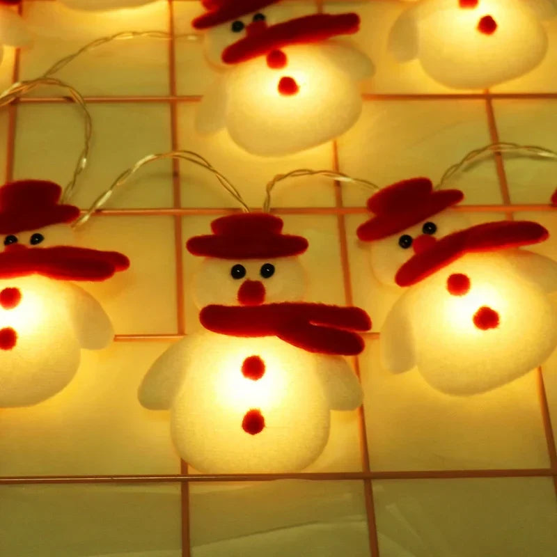 GelidoGlow | Luci dell'albero di Natale del pupazzo di neve e ornamenti pendenti