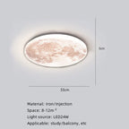 Lampada da soffitto moderna artistica con superficie lunare