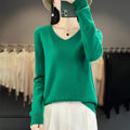Maggio: Maglione Scollo a V 100% Lana Merino