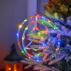 Anello luminoso natalizio a LED LumiRing | Alimentato tramite USB | 8 modalità di illuminazione | Bianco caldo e colorato | Decorazione per Natale e celebrazioni