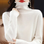 Mathilde: Maglione Pullover Dolcevita in 100% Lana Merino