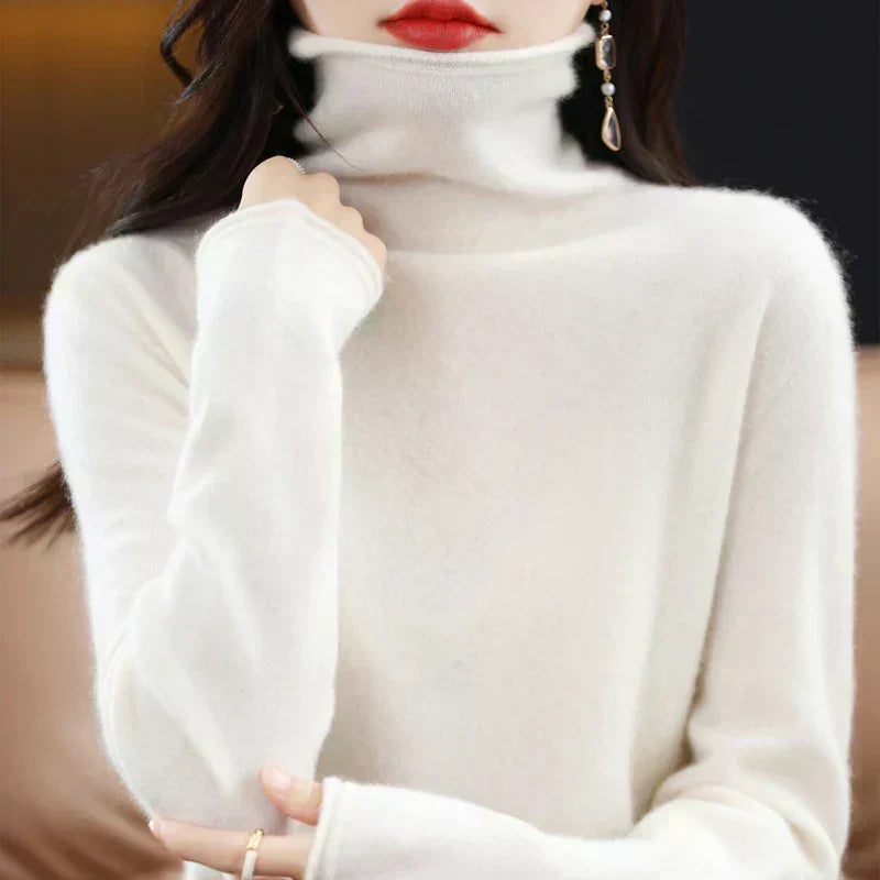 Maglia Dolcevita Da Donna Lyra Realizzata In Lana Merino E Qualità Extrafine Proveniente Dall'Australia