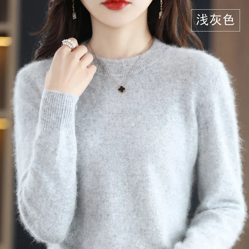 Aud: Maglione da donna 100% cashmere con scollo a O