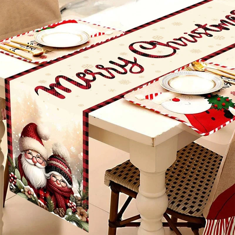 Runner da tavola natalizio Festivia | 180×35cm| Elegante e festoso | Decorazione della tavola per Natale e Capodanno 2025/2026