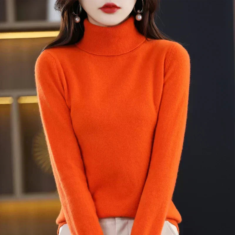 Maglione da donna in lana merino lavorata Asteria da indossare tutti i giorni