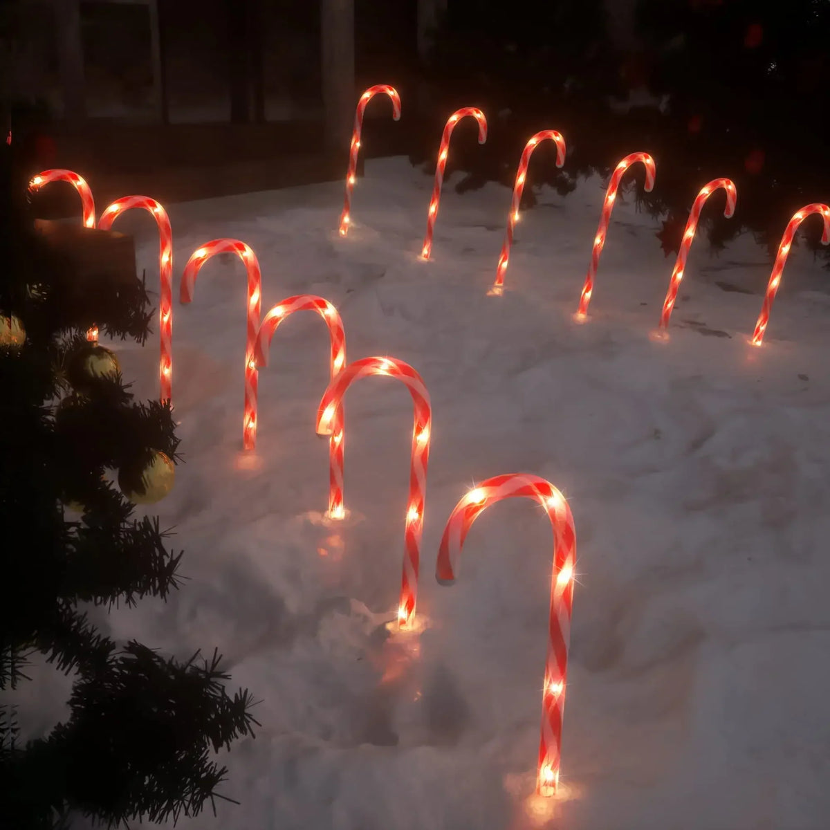 CandyCaneLuxe | Luci natalizie a LED impermeabili