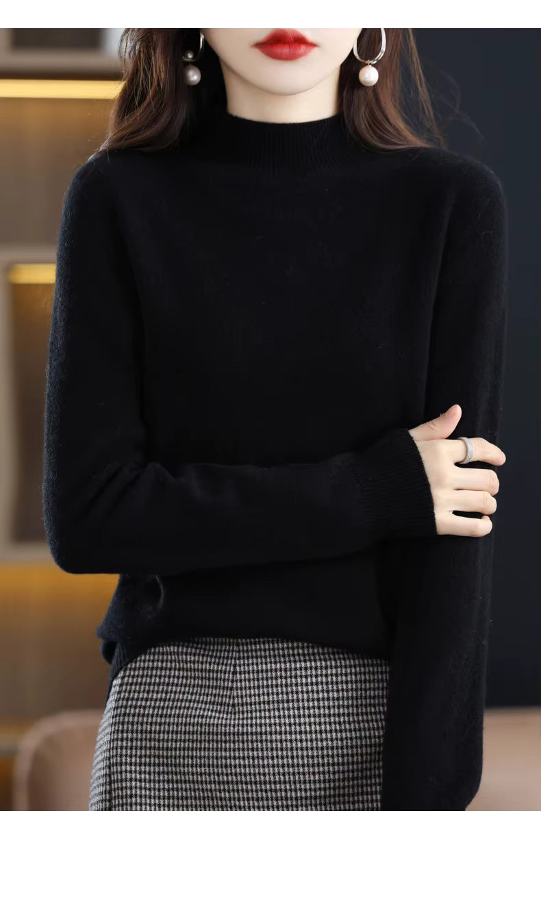 Maglione da donna Aurora in pura lana cashmere al 100% per l'autunno e l'inverno