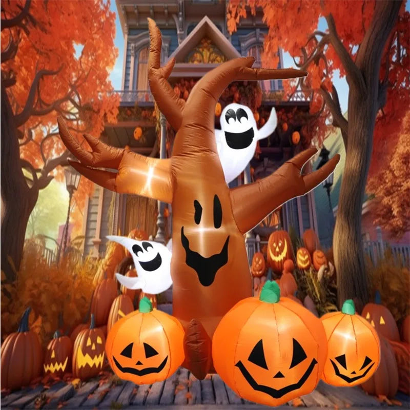Albero di zucca gonfiabile della decorazione di Halloween all'aperto Autunno 2025