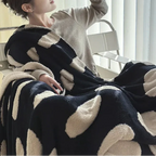 Coperta per divano floreale | Coperta in pile nordico