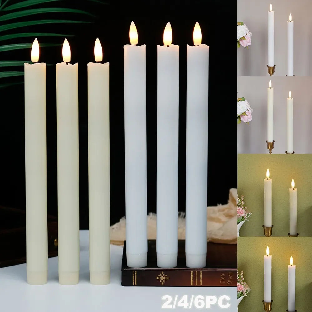 Candele LED senza fiamma | Effetto stoppino tremolante 3D