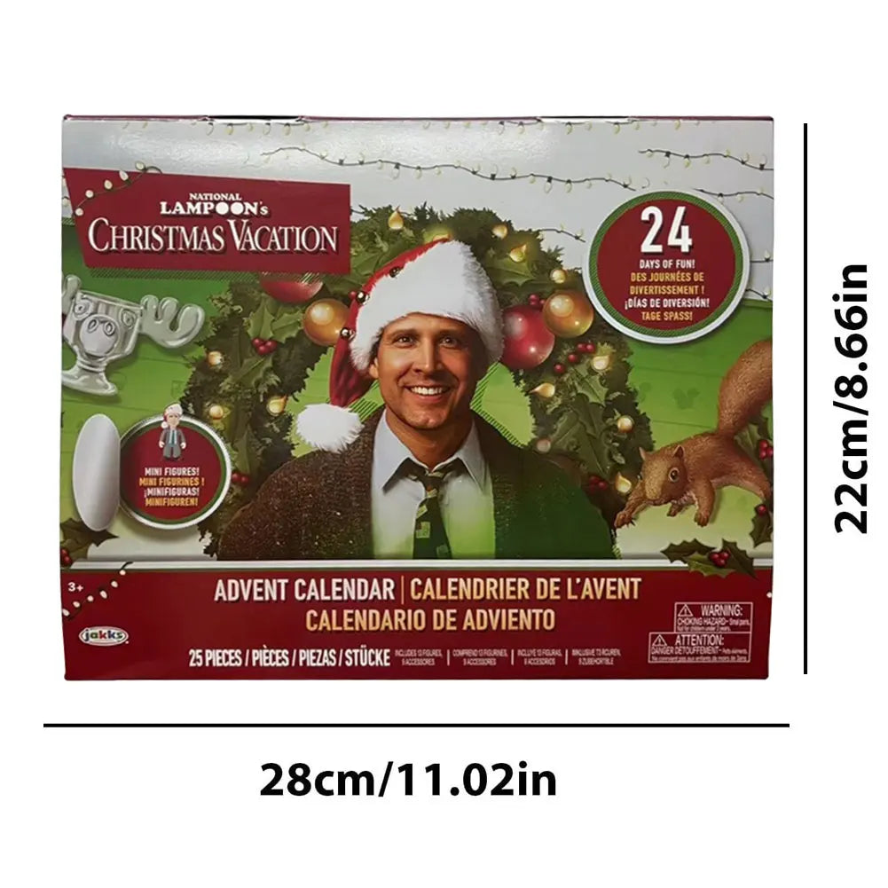 Calendario dell'Avvento con 24 giorni di figure 3D, regalo per il conto alla rovescia di Natale