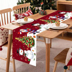 Runner da tavola natalizio Festivia | 180×35cm| Elegante e festoso | Decorazione della tavola per Natale e Capodanno 2025/2026