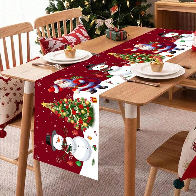 Runner da tavola natalizio Festivia | 180×35cm| Elegante e festoso | Decorazione della tavola per Natale e Capodanno 2025/2026