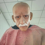 Maschera da uomo anziano in lattice realistico a testa intera Halloween 2025