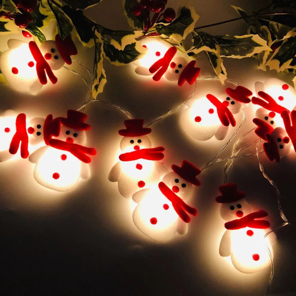GelidoGlow | Luci dell'albero di Natale del pupazzo di neve e ornamenti pendenti