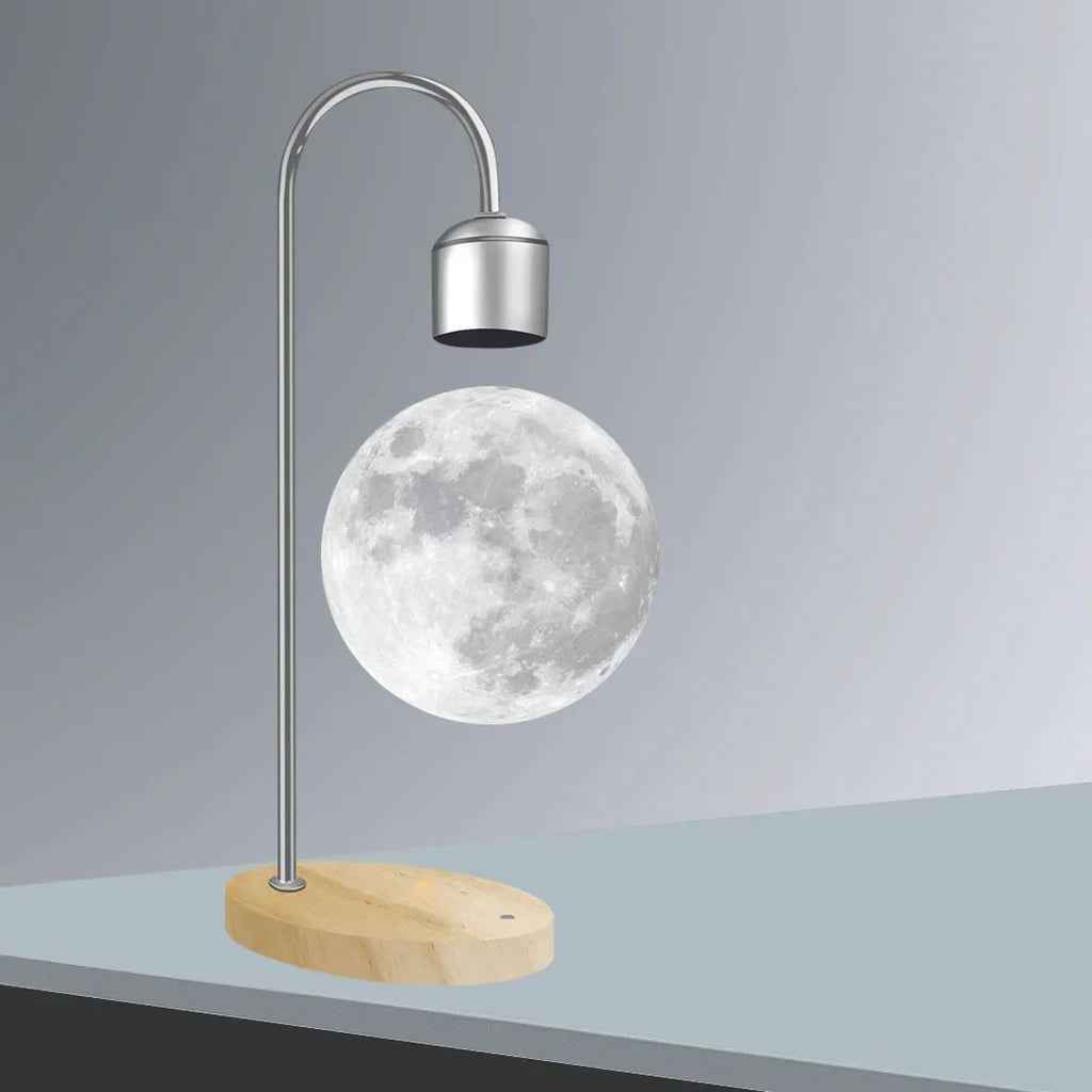 Lampada lunare a LED con levitazione magnetica e ricarica wireless