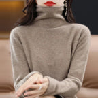 Mathilde: Maglione Pullover Dolcevita in 100% Lana Merino