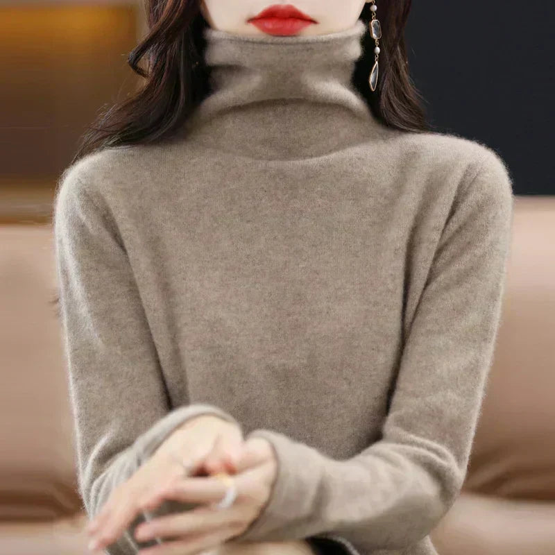 Maglia Dolcevita Da Donna Lyra Realizzata In Lana Merino E Qualità Extrafine Proveniente Dall'Australia