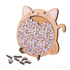 Puzzle artistico in legno Cat Craze in legno