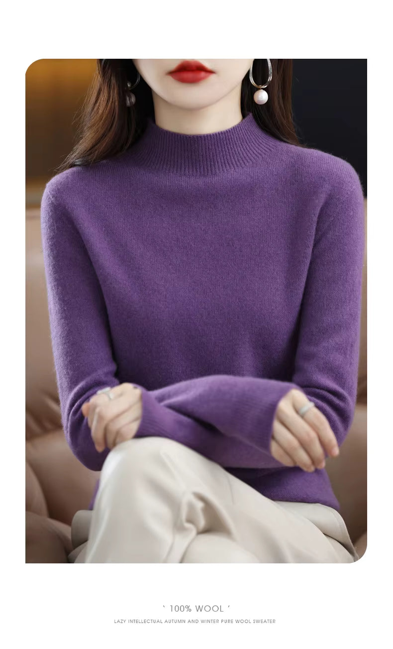 Maglione da donna Aurora in pura lana cashmere al 100% per l'autunno e l'inverno