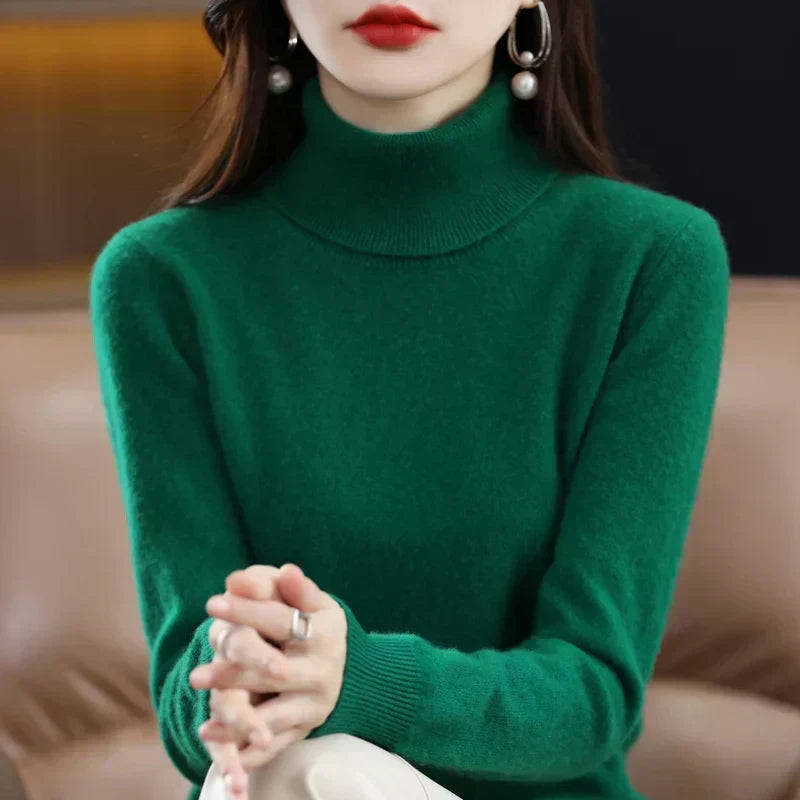 Maglione da donna in lana merino lavorata Asteria da indossare tutti i giorni