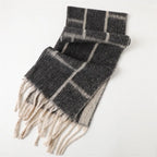 CashmiraLux | Sciarpa e stola invernali da donna | Mix cashmere-pashmina | 220×42cm| Con Frange