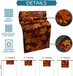 Runner da tavola Autumna LeafRunner in lino | Decorazione autunnale con foglia d'acero | Lavabile e durevole | 150| 200×33 centimetri