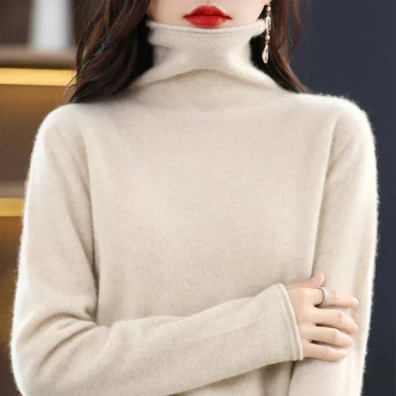 Maglia Dolcevita Da Donna Lyra Realizzata In Lana Merino E Qualità Extrafine Proveniente Dall'Australia