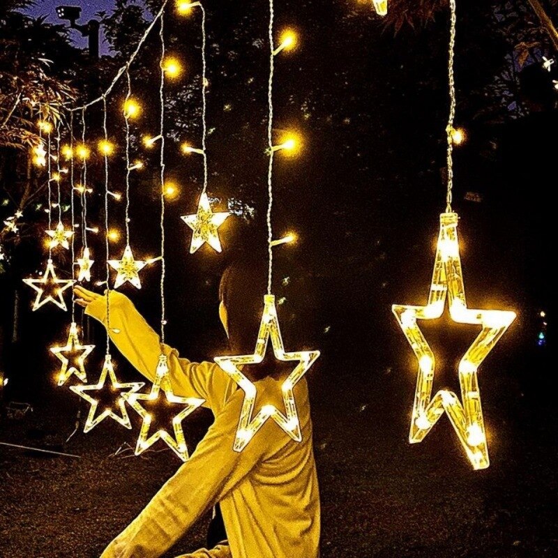 Decorazione delle luci della stringa del LED della lampada solare della stella della luna