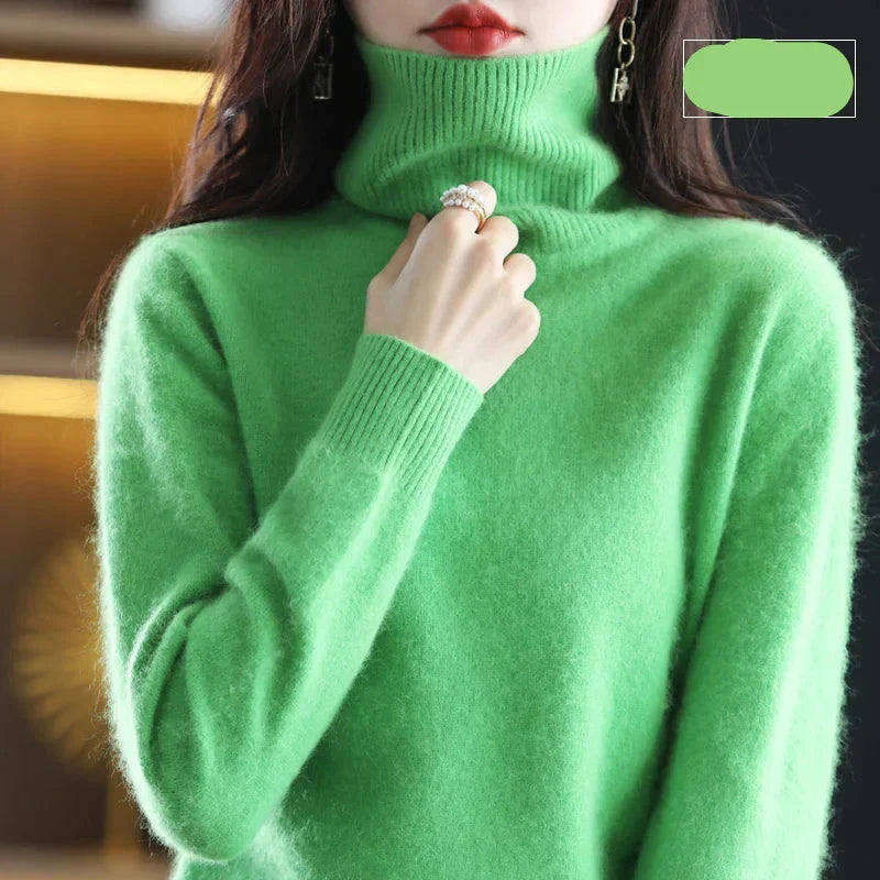 Maglione Emma Collo Alto in Puro Cashmere 100%: per l'Autunno e l'Inverno
