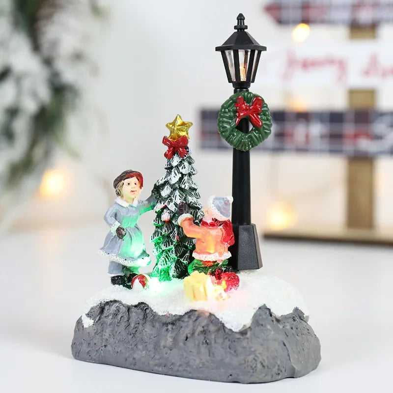 Paesaggio festivo | Decorazioni di lusso per villaggi di Natale a LED