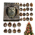 Calendario dell'Avvento con gatto, conto alla rovescia, ornamenti per albero da appendere
