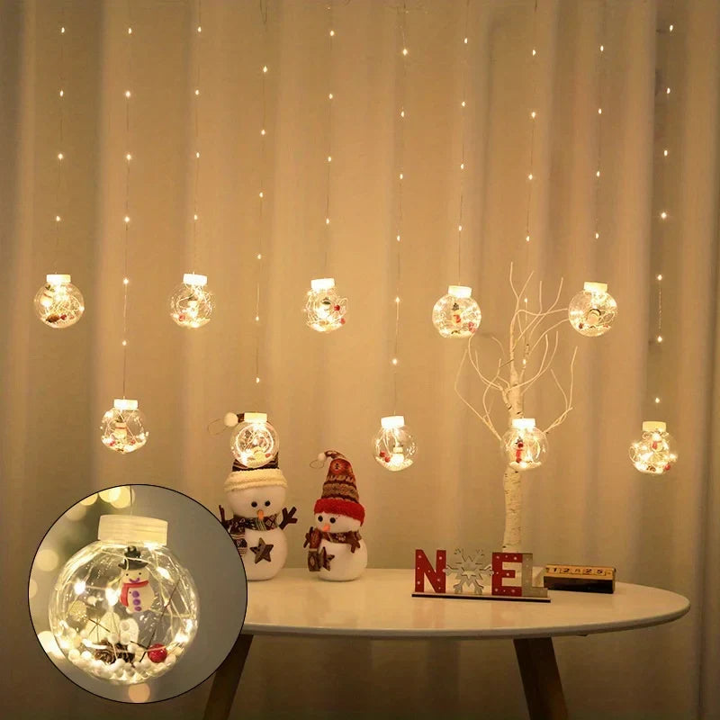 LantaarnLuxe | Calda decorazione per tende natalizie a LED
