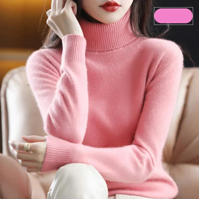 Maglione Emma Collo Alto in Puro Cashmere 100%: per l'Autunno e l'Inverno