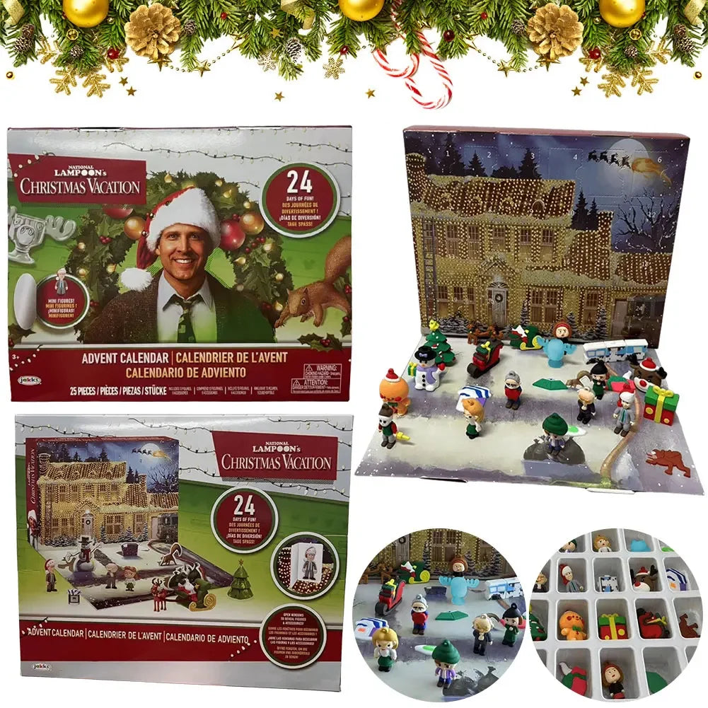 Calendario dell'Avvento con 24 giorni di figure 3D, regalo per il conto alla rovescia di Natale