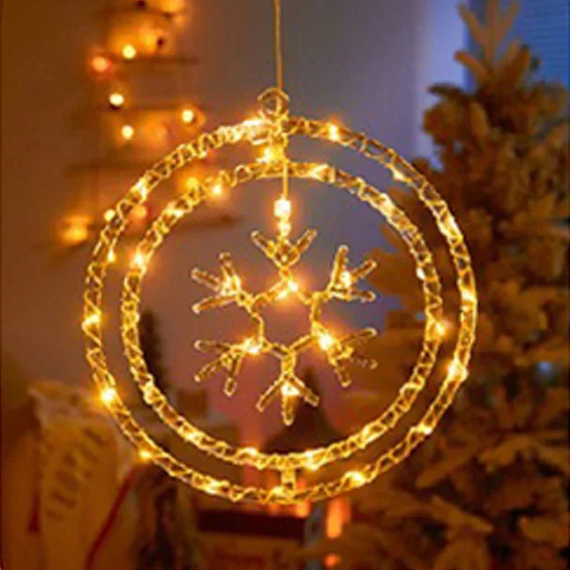 Anello luminoso natalizio a LED LumiRing | Alimentato tramite USB | 8 modalità di illuminazione | Bianco caldo e colorato | Decorazione per Natale e celebrazioni