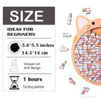 Puzzle artistico in legno Cat Craze in legno