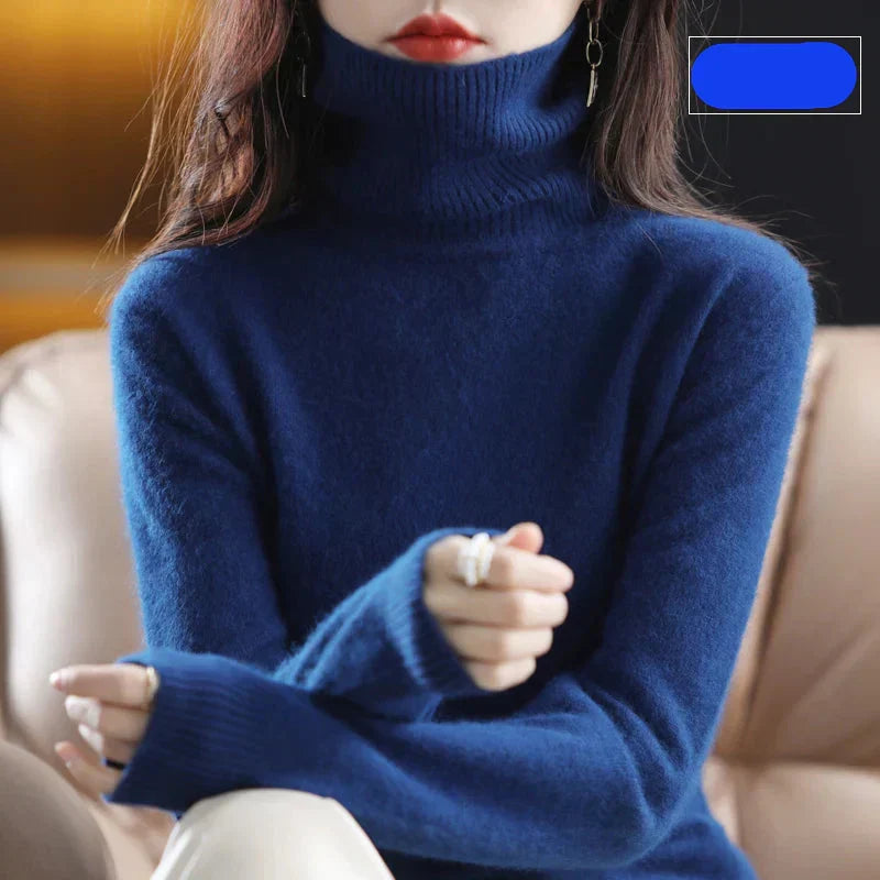 Maglione Emma Collo Alto in Puro Cashmere 100%: per l'Autunno e l'Inverno