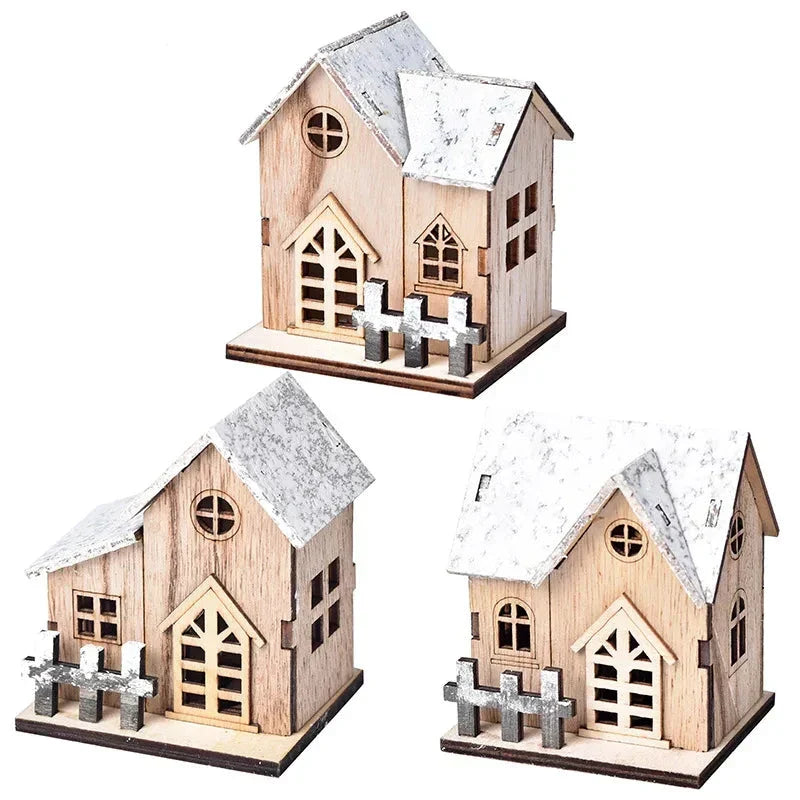 Lanterne Natalizie FrostGlitter - Incantevole Decorazione Natalizia a forma di Casa per un'Atmosfera Magica