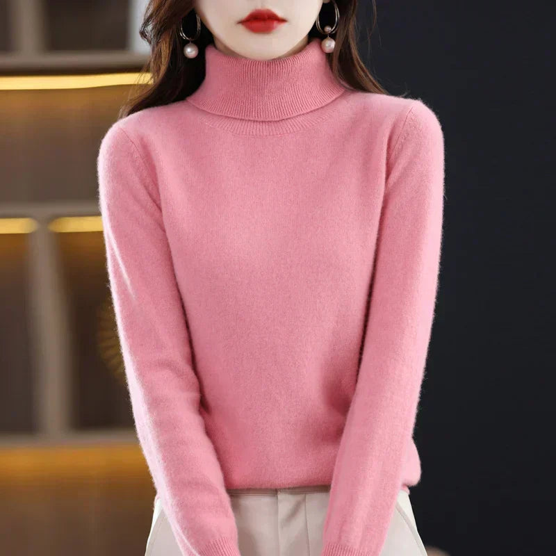 Maglione da donna in lana merino lavorata Asteria da indossare tutti i giorni