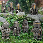 Set di statue da giardino del cavaliere Decorazione da giardino medievale Collezione di gnomi Autunno 2026 Tendenza