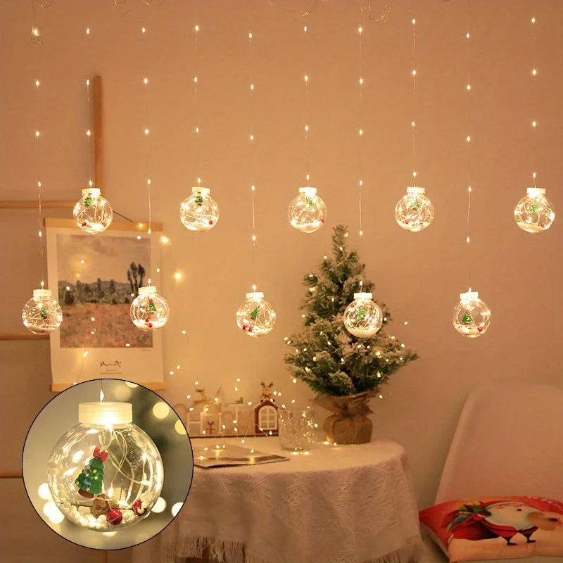 LantaarnLuxe | Calda decorazione per tende natalizie a LED