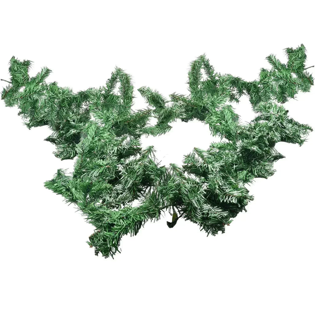 Ghirlanda di Natale EverPine | Ghirlanda di abete artificiale da 2,7 m | Rami densi di abete in PVC | Decorazione natalizia per scale, caminetti e finestre