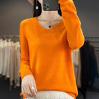 Maglione da donna con scollo a V in lana merino Kirrea Kirrea
